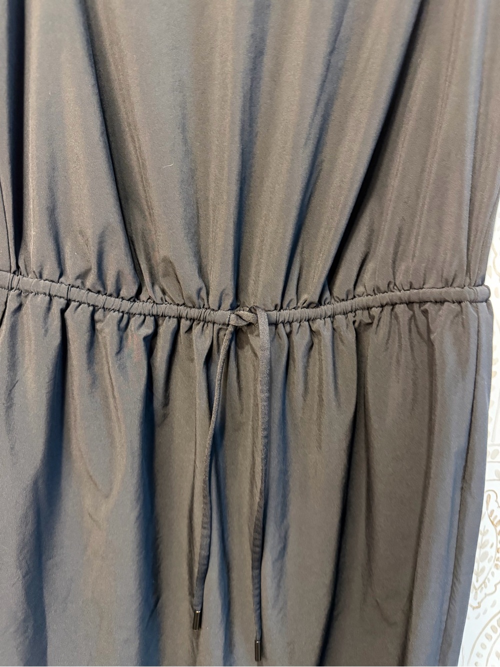 Athleta Rincon Dress Black Size Small Athleisure Cinch Waist Sleeveless - Picture 3 of 8